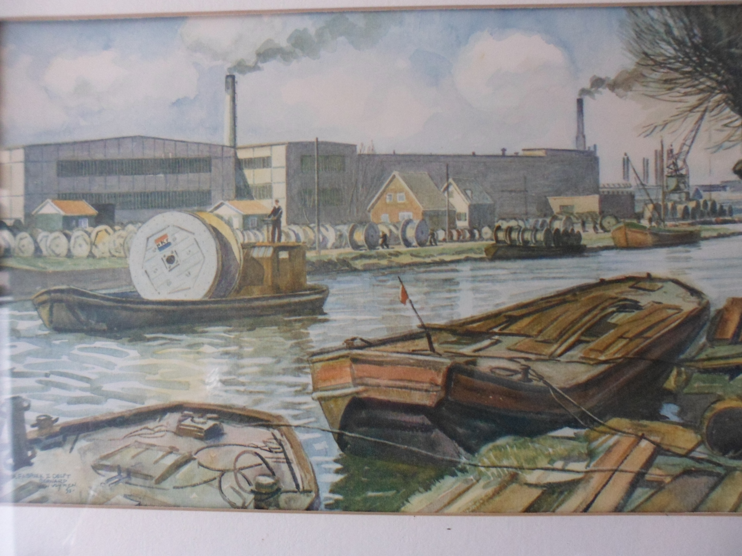 Bernard van Vlijmen - Litho, Titel "Nederlandse Kabel Fabriek II Delft  kopen? Bied vanaf 10!