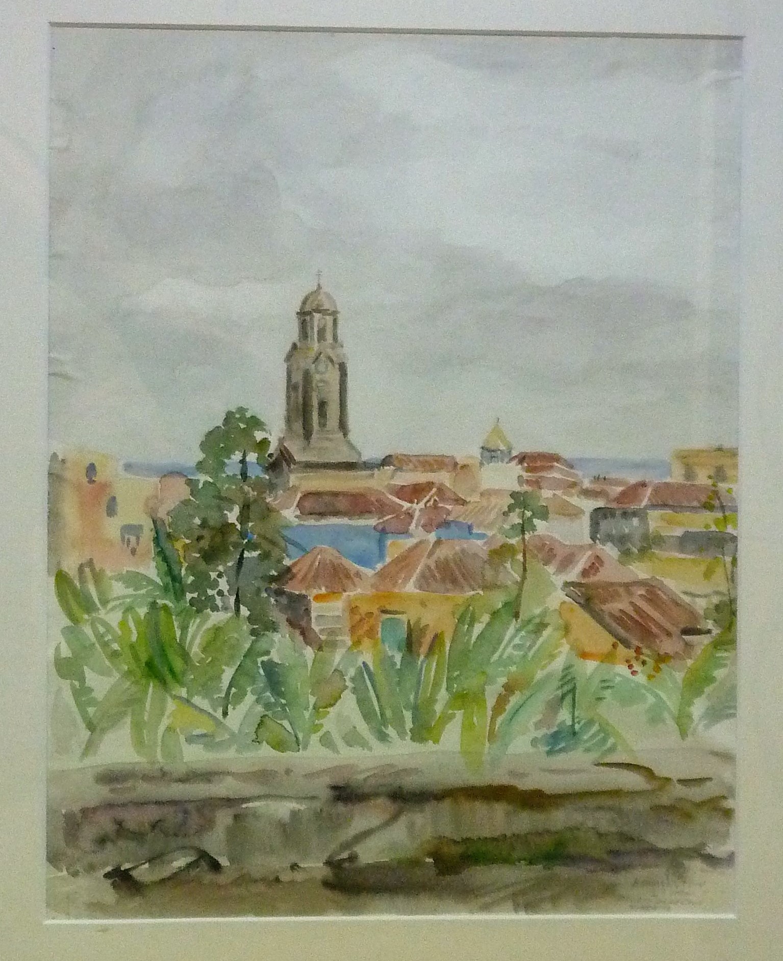 Han Krug - Aquarel " Bananentuin Puerto de la Cruz Tenerife" 1963 kopen? Bied vanaf 50!