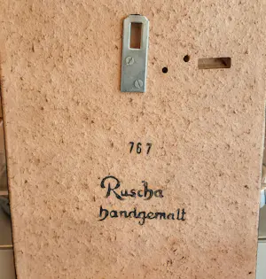 Ruscha - Wandbild Keramikplatte Bunter Hahn Handbemalt aus den 60er/70er Jahren kopen? Bied vanaf 80!