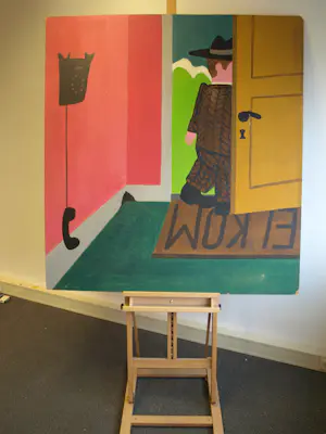 George Degenhart - Acrylverf op board , Welkom – 135 x 125 cm. – 1971 kopen? Bied vanaf 100!