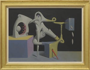 Ivan Tovar - Olieverf op doek, Surrealistische voorstelling - Ingelijst kopen? Bied vanaf 25000!