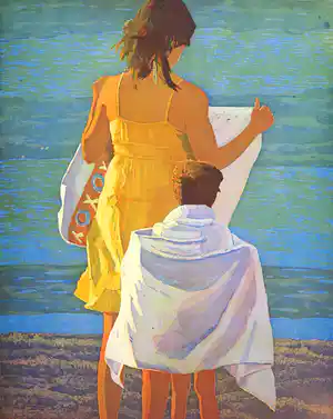 Marcel Schellekens - Kleurenets, Op het strand verkocht voor € 120!