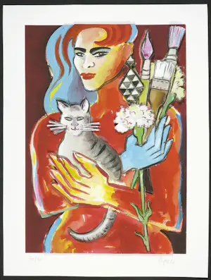 Elvira Bach - Giclée (3D!), Alles was mir ist kopen? Bied vanaf 450!