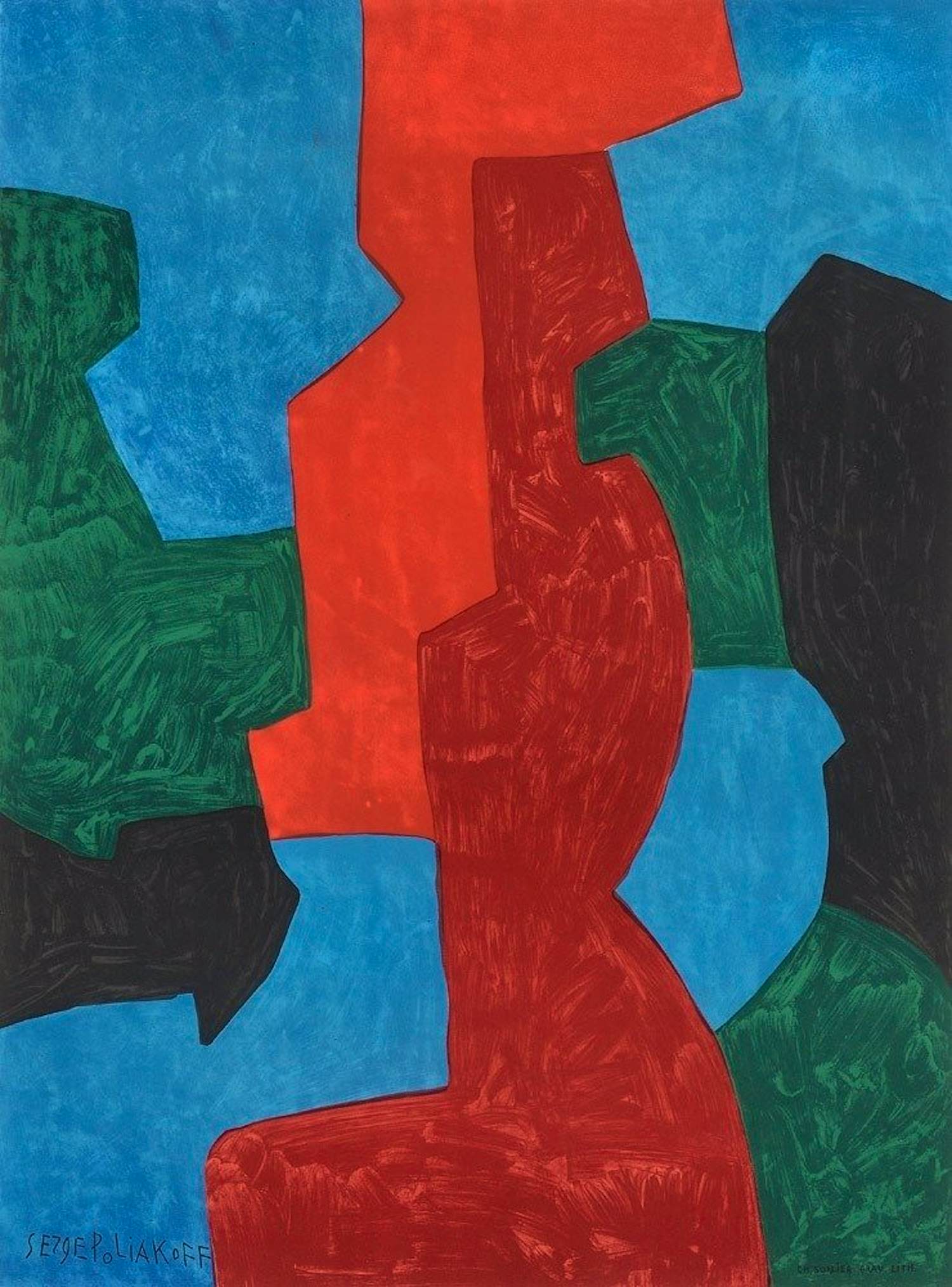 Serge Poliakoff - Composition bleue, rouge et verte kopen? Bied vanaf 1500!