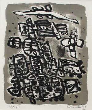 Corneille - Ingelijste litho: Entre jour et nuit I - 1961 (oplage slechts 25 exemplaren!) verkocht voor € 399!