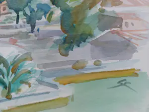 Jan Sluijters (jr.) - Aquarel stadsgezicht kopen? Bied vanaf 120!