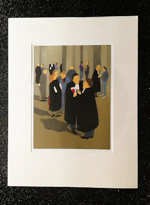 Willy Belinfante - Grote kleuren ets "salle des pas perdus / paleis van justitie" - bep. oplage kopen? Bied vanaf 58!