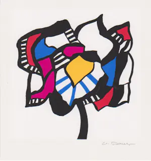 Wolf BAUER - Twee handgesigneerde zeefdrukken: Abstracte Composities I, II kopen? Bied vanaf 19!