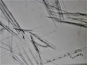 Siep van den Berg - Kubistische in 1954 gemaakte Inkt tekening "zittend vrouwelijk naakt" ingelijst kopen? Bied vanaf 35!