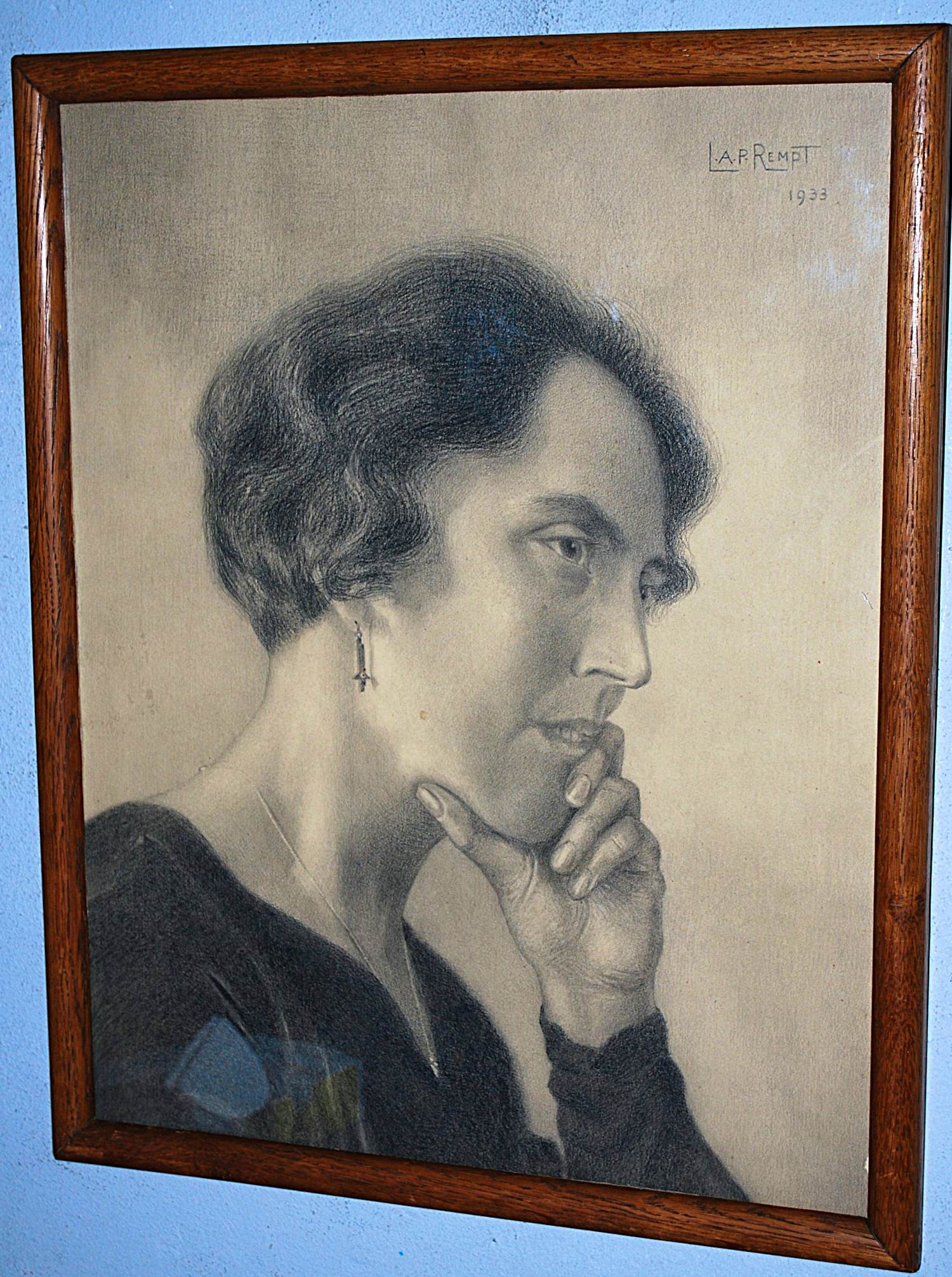 Louis Rempt - portret van een vrouw 1933 verkocht voor € 50!