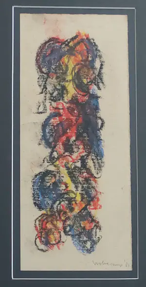 Theo Wolvecamp - Abstracte compositie kopen? Bied vanaf 275!