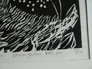 Jatie van Melle - Grote ingelijste houtsnede , Sponsorgeschenk BKR 2004 – nr. 27/40 kopen? Bied vanaf 50!