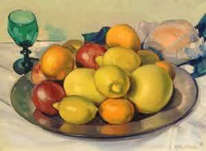 Frits Hubeek - B1663-3 - Stilleven met citrusvruchten en ander fruit verkocht voor € 50!