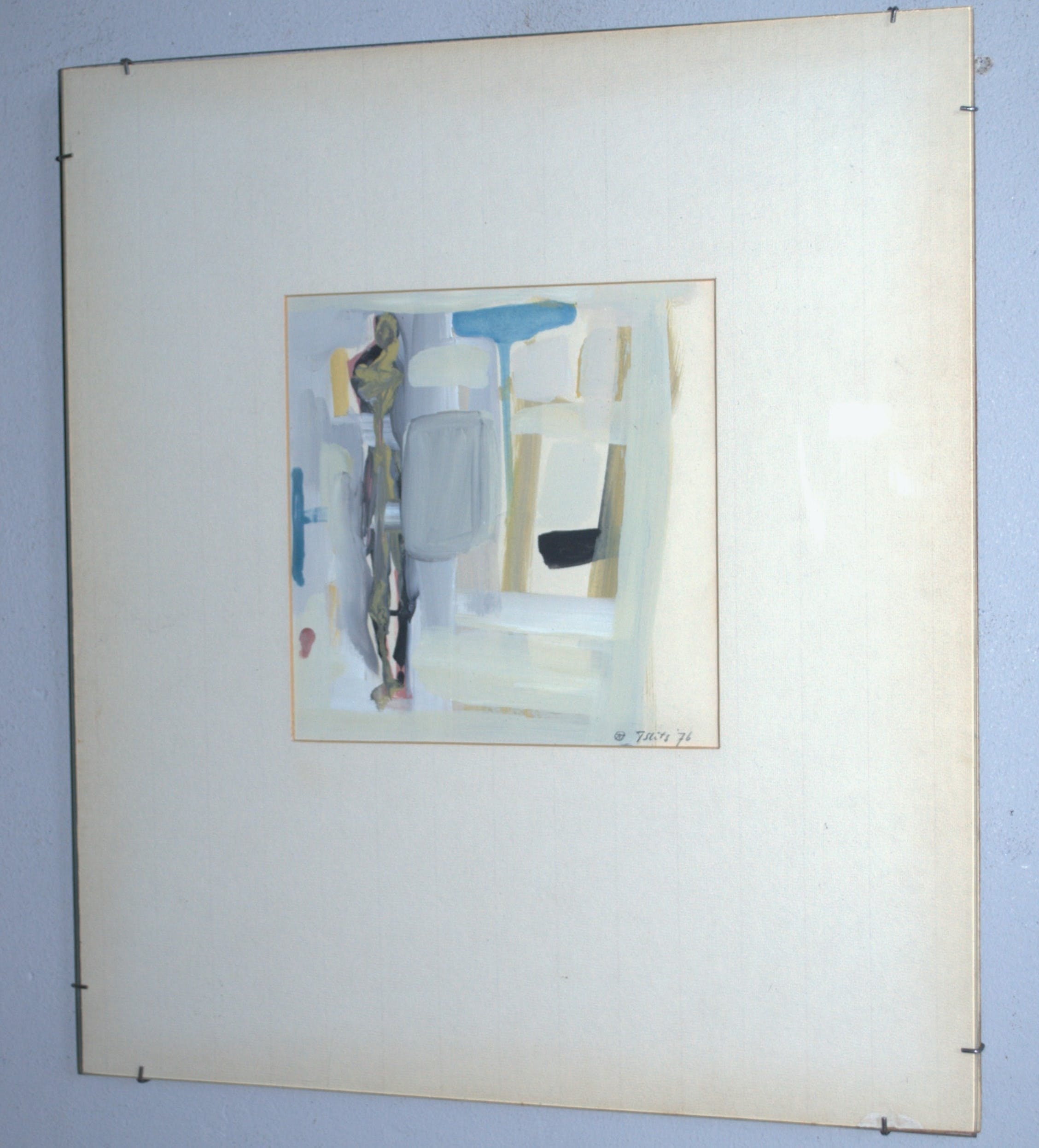 Ton Slits - abstracte voorstelling - vroege gouache uit 1976 kopen? Bied vanaf 10!