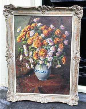 Annemarie van Wolde-Mulder - C4113-3 - Bloemstilleven in Keulse pot. kopen? Bied vanaf 50!