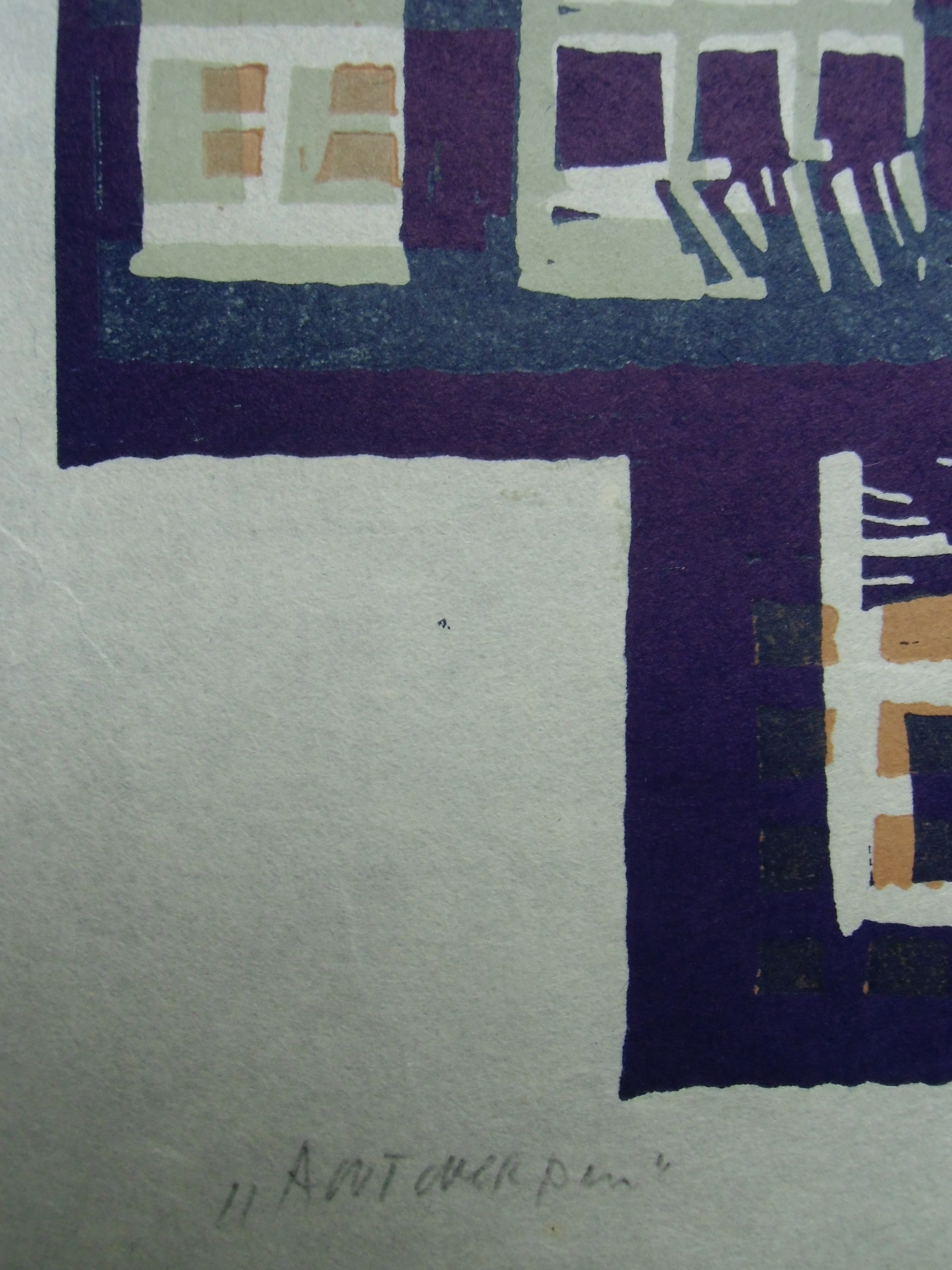 Akke Sins - ANTWERPEN /// KLEURENLINOSNEDE VAN AKKE SINS kopen? Bied vanaf 30!