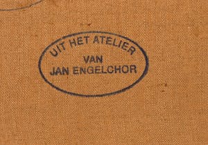 Jan Engelchor - Olieverf op doek, Havengezicht (Groot) kopen? Bied vanaf 1!