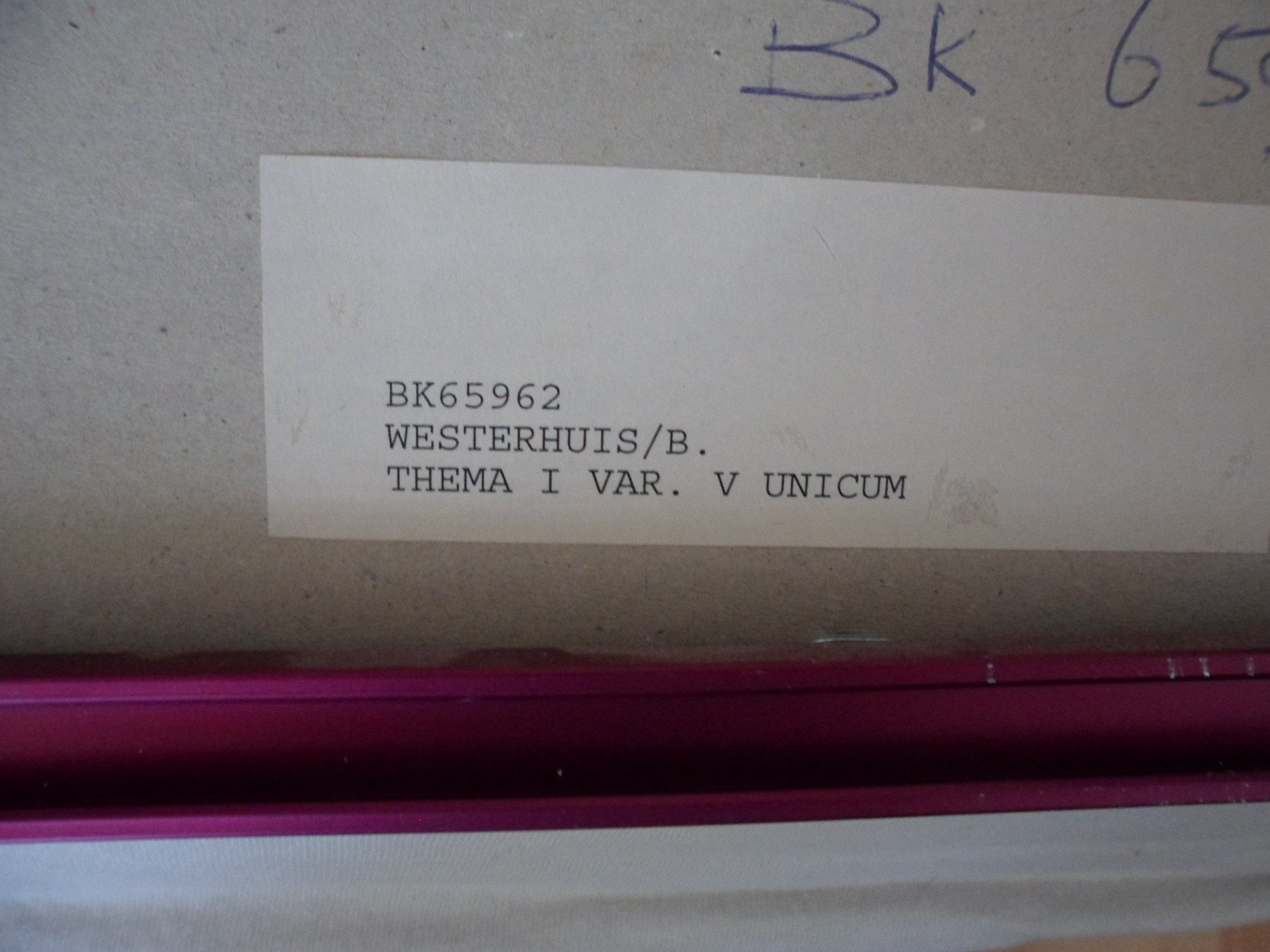 Batavus Westerhuis - Linosnede op geschelpt papier: Thema 1 Var.V. unicum kopen? Bied vanaf 20!