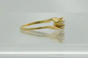 73 - Chique 20 Krt geel gouden slag-ring met ca 0.50 ct briljant - klein model kopen? Bied vanaf 380!