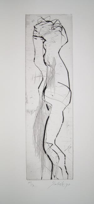 Ger Lataster - zeldzame abstract/figuratieve ets - 1990 - oplage 17 ex. kopen? Bied vanaf 85!