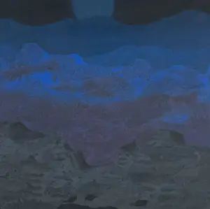 Jan Hendrik Hoowij - Rising Moon - Ingelijst. Olieverf op board kopen? Bied vanaf 25!