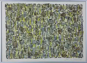 Jan Wolkers - Zeefdruk op papier, Winterbeelden I - Ingelijst verkocht voor € 80!
