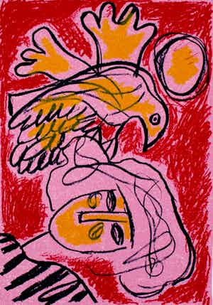 Corneille - Zeefdruk - 1987 verkocht voor € 100!