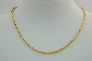 82 - Stijlvol 18 karaat geel gouden konings collier - vierkante schakel kopen? Bied vanaf 640!