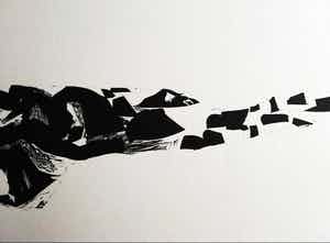 Wim Zwiers - "BRETAGNE II" / ZW-W HOUTSNEDE MET RELIËF / 50x65cm / SIG / 1961 verkocht voor € 35!