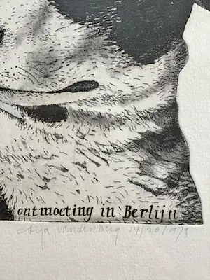 Arja van den Berg - Ets, Hondje hand gesigneerd 14/20 kopen? Bied vanaf 35!