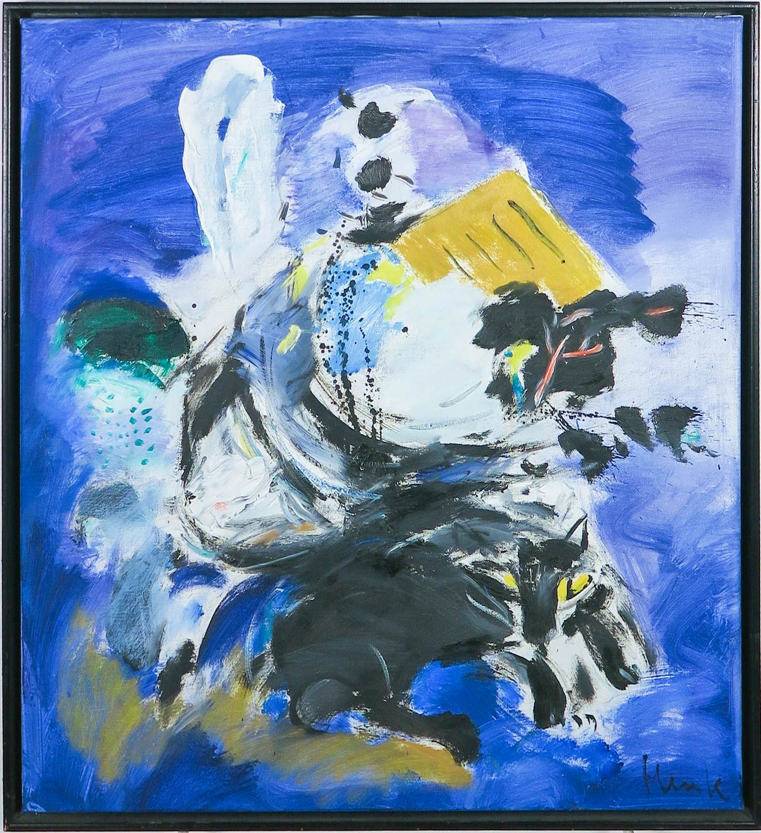 Henk Eikenaar - Acryl op doek, Una carta para morroña - Ingelijst kopen? Bied vanaf 150!