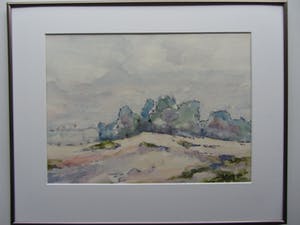 Jan Bom - Aquarel - landschap Hoge Veluwe kopen? Bied vanaf 55!