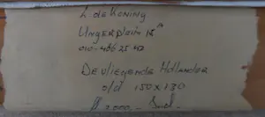 Leo de Koning - Olieverf op doek, De vliegende Hollander - Ingelijst (Zeer groot) kopen? Bied vanaf 1!