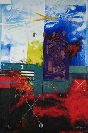 Piotr Konkel - Zeefdruk en collage, Andromeda kopen? Bied vanaf 1!