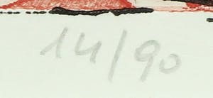 Eliza Kopec - Ets, Landschap met vogel - Ingelijst kopen? Bied vanaf 30!