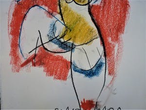 Anton Heyboer - Vrolijke kleurige danseres kopen? Bied vanaf 250!