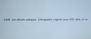 Wifredo Lam - Dubieuze verwantschappen - 1963 - Originele lithografie - Mourlot kopen? Bied vanaf 100!