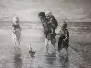 Jozef Israëls - Kinderen der zee. Groot! kopen? Bied vanaf 199!