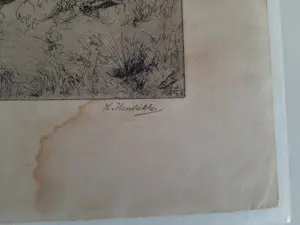 Hendrik Henrichs - Ets, landschap. kopen? Bied vanaf 20!