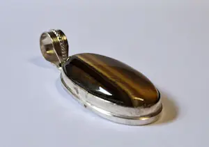 Nieuw Grote tijgeroog hanger 925 zilver kopen? Bied vanaf 55!