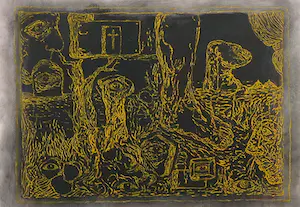 Vittorio Roerade - Pastel, Landschap van welbehagen - Ingelijst kopen? Bied vanaf 120!