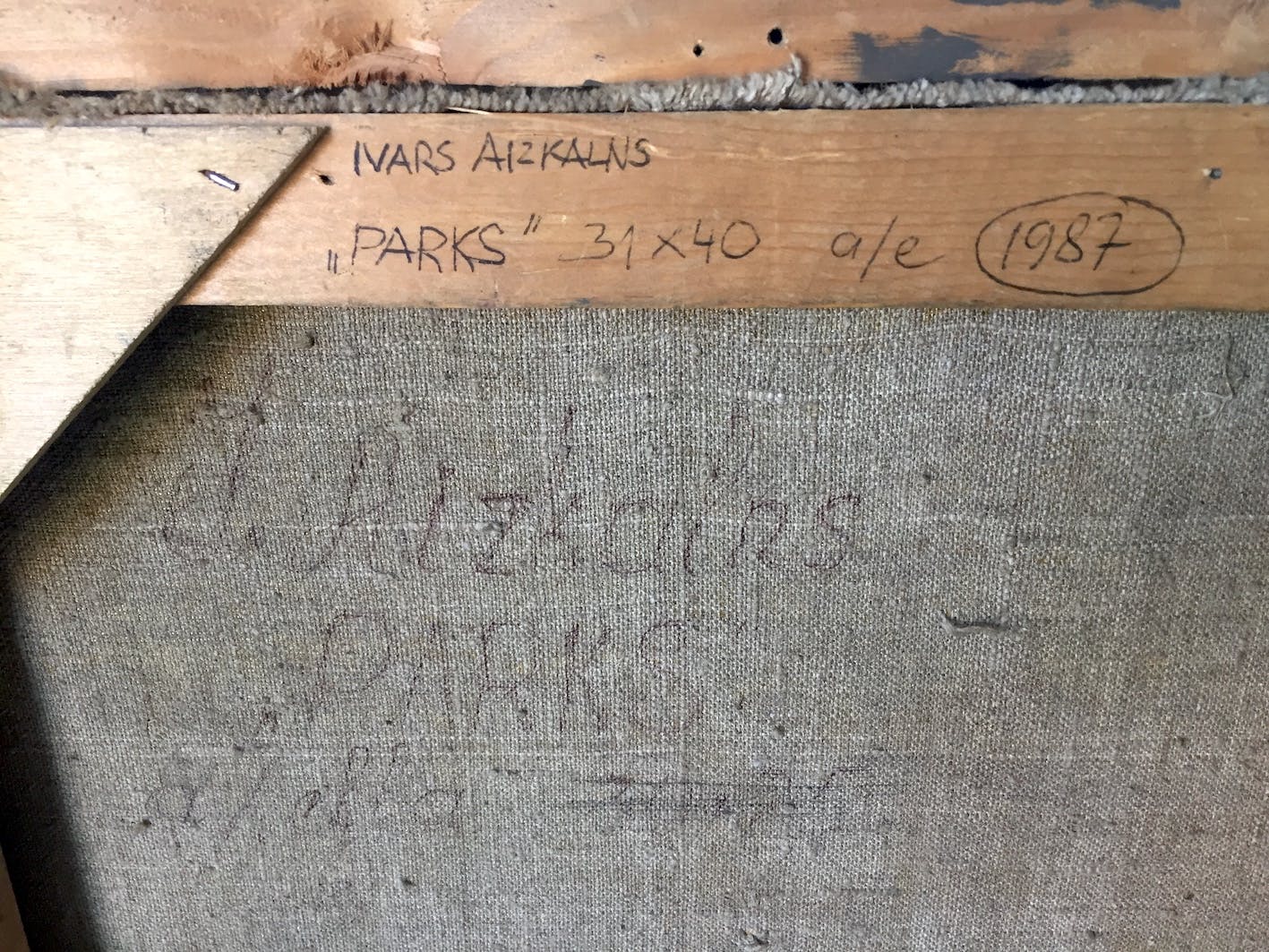 Ivars Aizkalns - Olieverf op Doek, Ingelijst kopen? Bied vanaf 120!