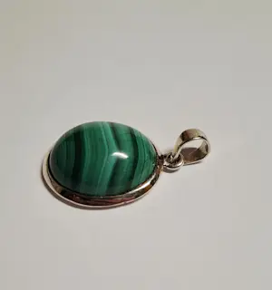 Nieuwe zilveren hanger met malachiet kopen? Bied vanaf 60!