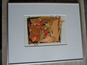 Yvonne van Eyden - Leunend Figuur - gesigneerde zeefdruk - 1987 kopen? Bied vanaf 20!