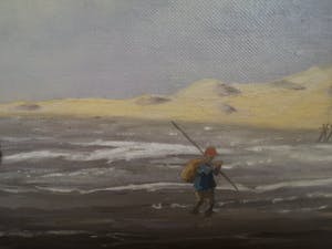 Niet of onleesbaar gesigneerd - Garnaalvissers aan het strand kopen? Bied vanaf 1!