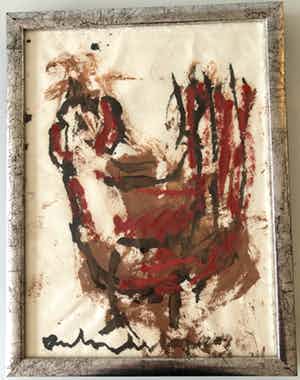 Anton Heyboer - Geschilderde Kip verkocht voor € 150!