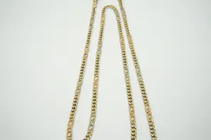 49 - Lang (60cm) en zo goed als nieuw 14 krt tri-color gouden collier kopen? Bied vanaf 370!