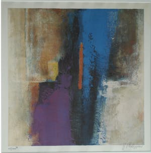 Yolanda Philippens - Litho , Abstract - gesigneerd & ingelijst – ca 1990 kopen? Bied vanaf 50!