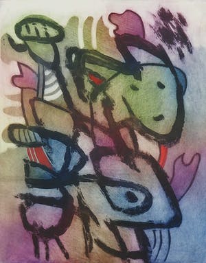 Jan Cobbaert - Ets en aquatint, Zonder titel - Ingelijst kopen? Bied vanaf 100!