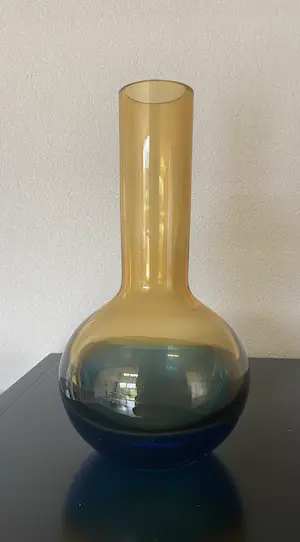 Royal Leerdam - Geel/ blauwe vazen kopen? Bied vanaf 50!